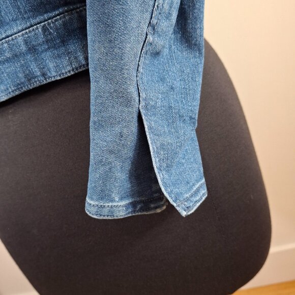 Bianca Nygard Petites Sz S Cropped Jean Jacket Relaxed Fit - Picture 12 of 16
